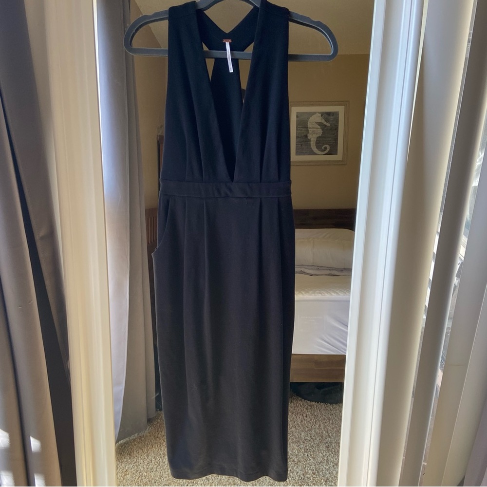 Free People Black Midi Dress